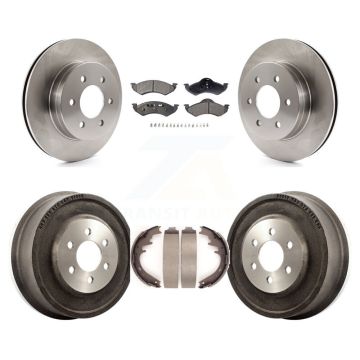 Front Rear Disc Brake Rotor Semi-Metallic Pad Drum Kit For 2000-2002 Dodge Dakota Durango K8F-103239