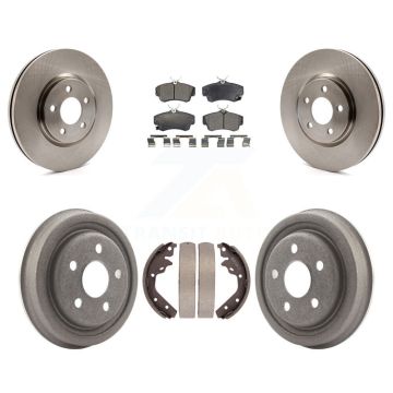Front Rear Disc Brake Rotors Semi-Metallic Pads And Drum Kit For 2003 Dodge Neon SRT-4 K8F-103244