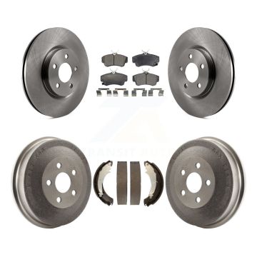 Front Rear Disc Brake Rotors Semi-Metallic Pads And Drum Kit For Chrysler PT Cruiser K8F-103251