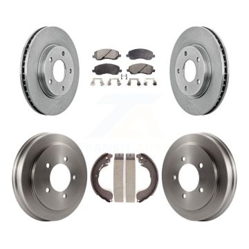 Front Rear Disc Brake Rotors Semi-Metallic Pads And Drum Kit For Dodge Caliber K8F-103254