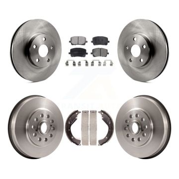 Front Rear Disc Brake Rotor Semi-Metallic Pad Drum Kit For Toyota Matrix Pontiac Vibe AWD K8F-103269