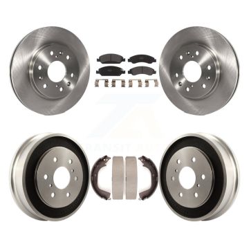 Front Rear Brake Rotor Semi-Metallic Pad Drum Kit For Chevrolet Silverado 1500 GMC Sierra K8F-103278