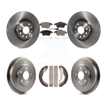 Front Rear Disc Brake Rotors Semi-Metallic Pads And Drum Kit For Volkswagen Jetta Beetle K8F-103279