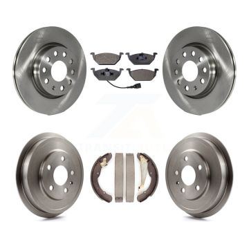 Front Rear Disc Brake Rotors Semi-Metallic Pads And Drum Kit For Volkswagen Jetta K8F-103280