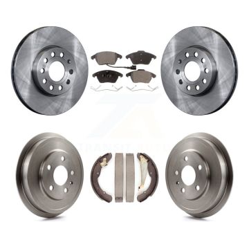 Front Rear Disc Brake Rotors Semi-Metallic Pads And Drum Kit For Volkswagen Jetta Beetle K8F-103281