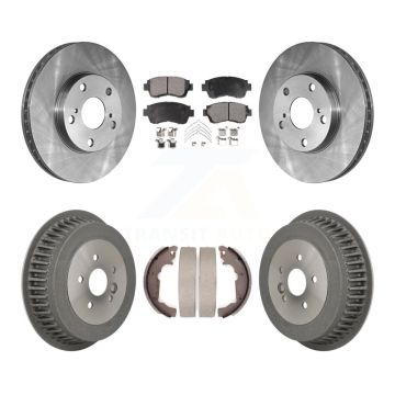 Front Rear Disc Brake Rotors Semi-Metallic Pads And Drum Kit For 1998-2003 Toyota Sienna K8F-103283
