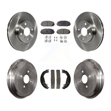 Front Rear Disc Brake Rotors Semi-Metallic Pads And Drum Kit For Toyota Yaris K8F-103285