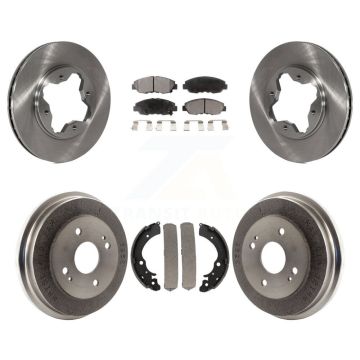Front Rear Disc Brake Rotors Semi-Metallic Pads And Drum Kit For Honda Accord K8F-103289