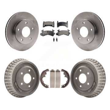 Front Rear Brake Rotor Semi-Metallic Pad And Drum Kit For Chevrolet S10 GMC Sonoma Blazer K8F-103293