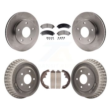Front Rear Brake Rotor Semi-Metallic Pad And Drum Kit For 1997 Chevrolet Blazer GMC Jimmy K8F-103296