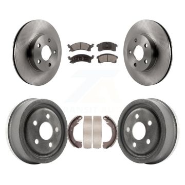 Front Rear Disc Brake Rotors Semi-Metallic Pads And Drum Kit For Chevrolet Beretta K8F-103298