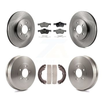 Front Rear Disc Brake Rotors Semi-Metallic Pads And Drum Kit For 2008 Mazda Tribute K8F-103300