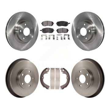 Front Rear Brake Rotors Semi-Metallic Pad Drum Kit For 02-03 Subaru Impreza Outback RS TS K8F-103307