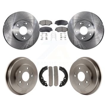 Front Rear Disc Brake Rotors Semi-Metallic Pads And Drum Kit For Honda Accord Fit K8F-103311