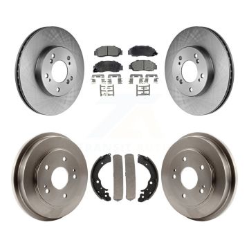 Front Rear Disc Brake Rotors Semi-Metallic Pads And Drum Kit For 1997-2001 Honda CR-V K8F-103312