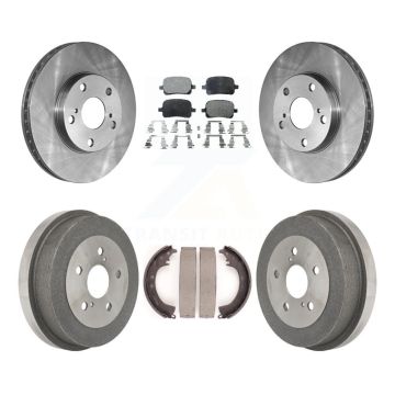 Front Rear Disc Brake Rotor Semi-Metallic Pad & Drum Kit For 1999-2001 Toyota Solara 2.2L K8F-103318