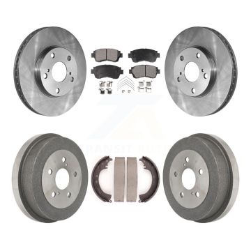Front Rear Disc Brake Rotors Semi-Metallic Pads And Drum Kit For Toyota Camry K8F-103319