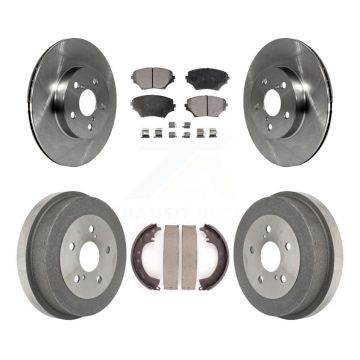 Front Rear Disc Brake Rotors Semi-Metallic Pads And Drum Kit For Toyota RAV4 K8F-103322