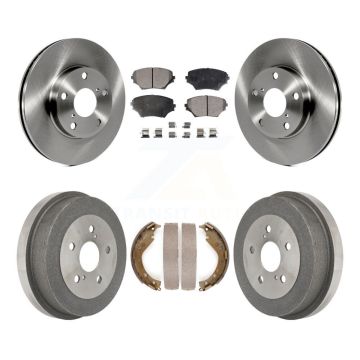 Front Rear Disc Brake Rotors Semi-Metallic Pads And Drum Kit For Toyota RAV4 K8F-103323