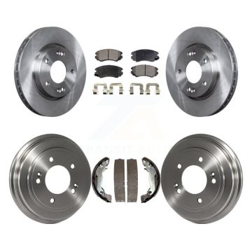 Front Rear Disc Brake Rotors Semi-Metallic Pads And Drum Kit For Hyundai Elantra K8F-103325