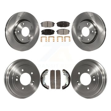 Front Rear Disc Brake Rotors Semi-Metallic Pads And Drum Kit For Hyundai Elantra K8F-103326