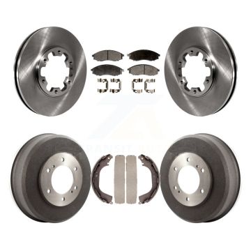 Front Rear Disc Brake Rotors Semi-Metallic Pads And Drum Kit For Nissan Xterra Frontier K8F-103332
