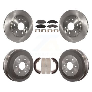 Front Rear Brake Rotor Semi-Metallic Pad Drum Kit For GMC Sierra 1500 Chevrolet Silverado K8F-103334