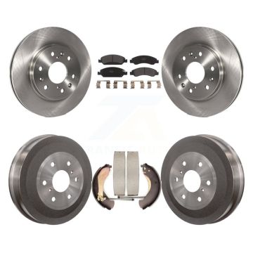Front Rear Brake Rotor Semi-Metallic Pad Drum Kit For Chevrolet Silverado 1500 GMC Sierra K8F-103335