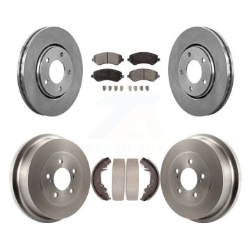 Front Rear Brake Rotor Semi-Metallic Pad Drum Kit For Dodge Caravan Grand Chrysler Town & K8F-103343