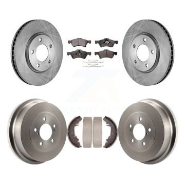 Front Rear Brake Rotor Semi-Metallic Pad Drum Kit For Dodge Caravan Grand Chrysler Town & K8F-103344