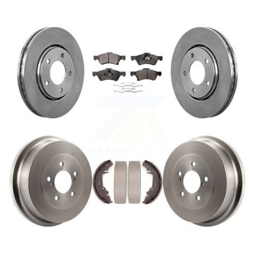 Front Rear Disc Brake Rotor Semi-Metallic Pad Drum Kit For Dodge Caravan Chrysler Voyager K8F-103346