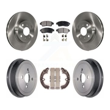 Front Rear Brake Rotors Semi-Metallic Pad Drum Kit For 1993-1997 Toyota Corolla Geo Prizm K8F-103350