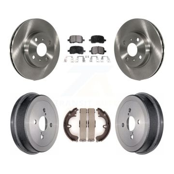 Front Rear Disc Brake Rotors Semi-Metallic Pads And Drum Kit For Toyota Corolla K8F-103352