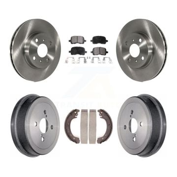Front Rear Disc Brake Rotor Semi-Metallic Pad Drum Kit For 2002 Toyota Corolla From 04 02 K8F-103353