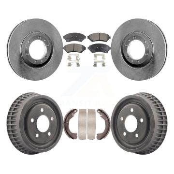 Front Rear Brake Rotor Semi-Metallic Pad Drum Kit For Pontiac Montana Buick Century Trans K8F-103361