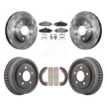 Front Rear Brake Rotor Semi-Metallic Pad & Drum Kit For Pontiac Grand Am Chevrolet Malibu K8F-103362