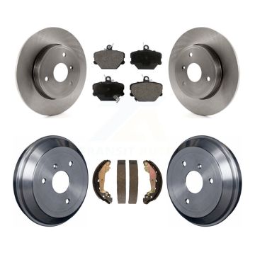 Front Rear Disc Brake Rotors Semi-Metallic Pads And Drum Kit For Smart Fortwo K8F-103366
