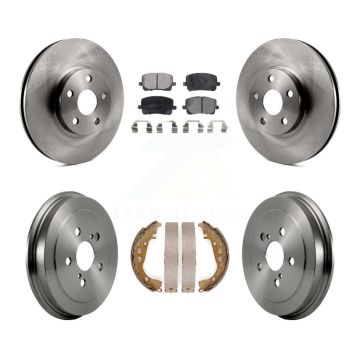 Front Rear Disc Brake Rotors Semi-Metallic Pads And Drum Kit For Toyota Corolla K8F-103370