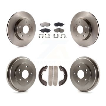 Front Rear Brake Rotor Semi-Metallic Pad & Drum Kit For 07-12 Suzuki SX4 rear brakes K8F-103381