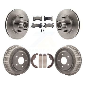 Front Rear Disc Brake Rotor Semi-Metallic Pad Drum Kit For Chevrolet S10 GMC Sonoma Jimmy K8F-103390