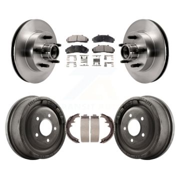 Front Rear Brake Rotor Semi-Metallic Pad Drum Kit For Ford Ranger Mazda B4000 B3000 B2500 K8F-103392