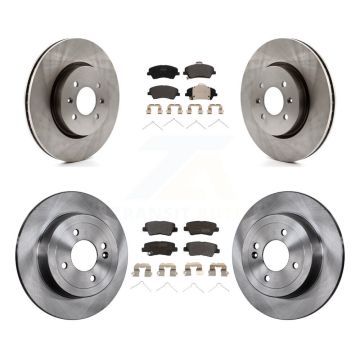 Front Rear Disc Brake Rotors And Semi-Metallic Pads Kit For Kia Rio Hyundai Accent K8F-103431