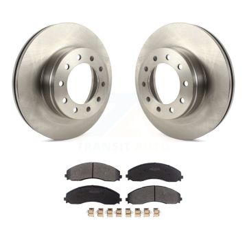 Front Disc Brake Rotors And Semi-Metallic Pads Kit For Ford F-450 Super Duty F-550 F-600 K8F-103440