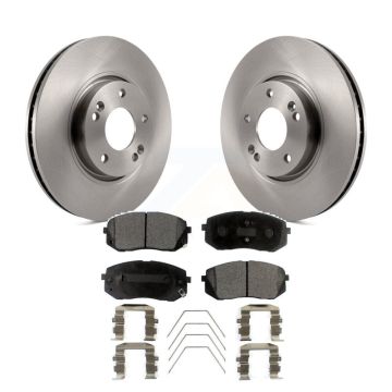 Front Disc Brake Rotors And Semi-Metallic Pads Kit For 2017-2019 Kia Soul EV K8F-103458