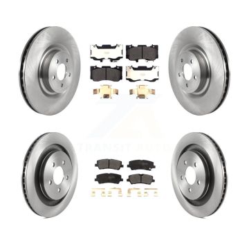 Front Rear Brake Rotors Semi-Metallic Pad Kit For 20 Ford Mustang GT Premium/GT with 5.0L K8F-103467