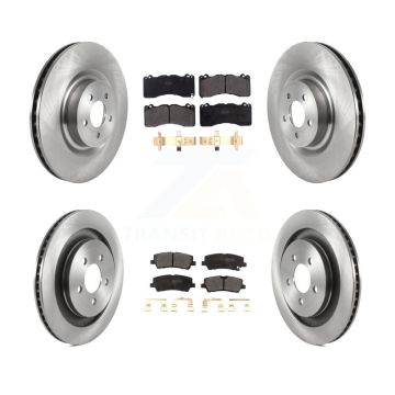 Front Rear Disc Brake Rotors And Semi-Metallic Pads Kit For Ford Mustang K8F-103469
