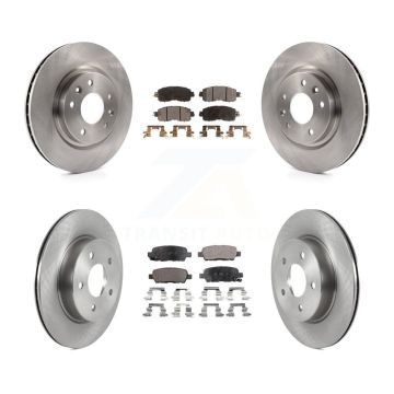 Front Rear Brake Rotors Semi-Metallic Pad Kit For Nissan LEAF With Electric Parking K8F-103480