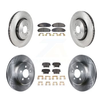 Front Rear Disc Brake Rotors And Semi-Metallic Pads Kit For Dodge Charger K8F-103486