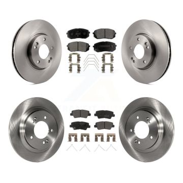 Front Rear Disc Brake Rotors And Semi-Metallic Pads Kit For 2017-2019 Kia Soul EV K8F-103504