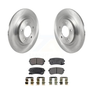 Rear Brake Rotor And Semi-Metallic Pad Kit For 2017 Kia Cadenza With Manual Parking K8F-103531